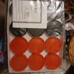 Giant Checkers Game Set with Red and Black Pieces